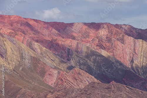 Panoramic view of El Hornocal, Jujuy, Argentina.