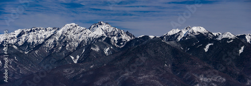 冬の八ヶ岳連峰 南八ヶ岳 富士見パノラマスキー場山頂からの絶景