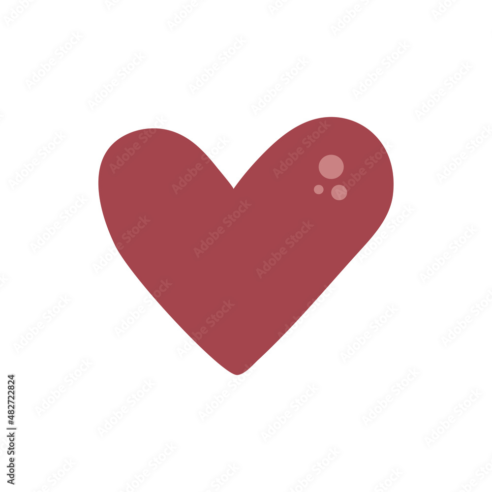 Vector heart shape symbol design on white Vector heart shape symbol design on white