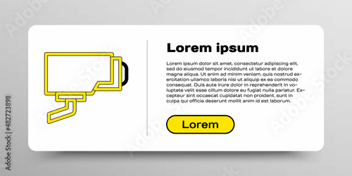 Line Security camera icon isolated on white background. Colorful outline concept. Vector