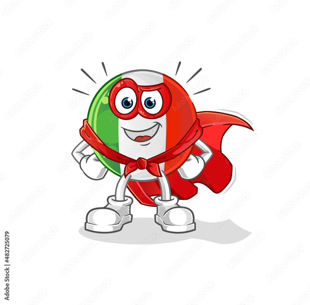 italy flag heroes vector. cartoon character