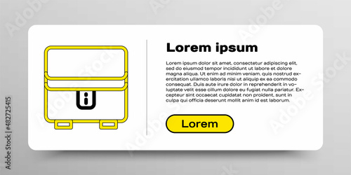 Line Jewelry box icon isolated on white background. Casket with jewelry. Colorful outline concept. Vector