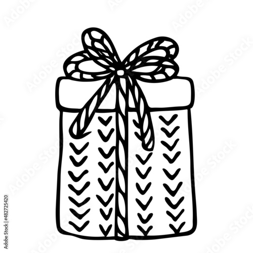 Vector gift with a bow