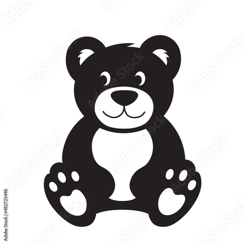 Teddy bear black and white © Irina