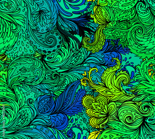 Beautiful ornate floral paisley seamless pattern