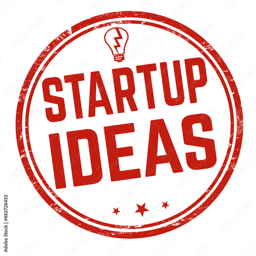 Startup ideas grunge rubber stamp Startup ideas grunge rubber stamp