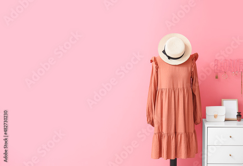 Mannequin with stylish dres...