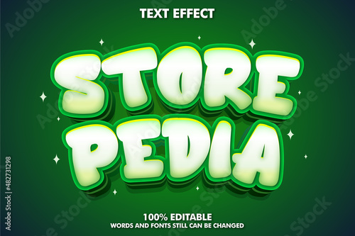 Modern green gradient editable text effects for online store banner