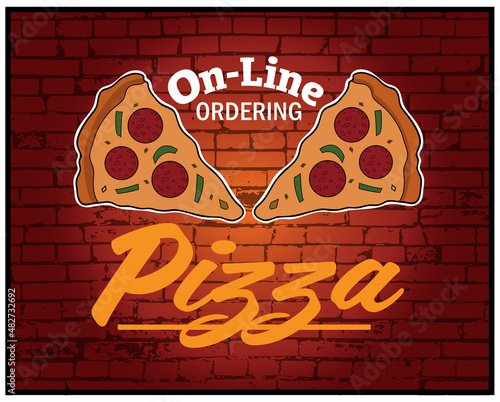 A pizza design for online ordering.