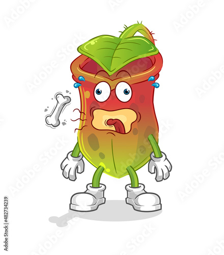 Nepenthes burp mascot. cartoon vector