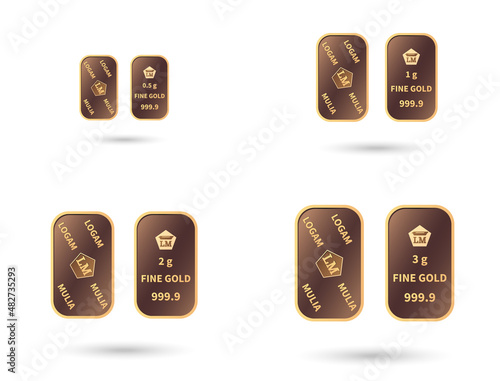 Antam's classic gold bullion with LOGAM MULIA (PRECIOUS METAL) print