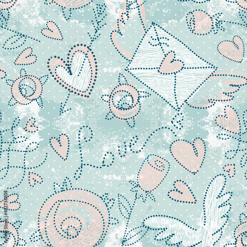 Valentine's day seamless patten, vector illustration