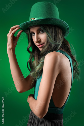 Stylish young woman dressed...
