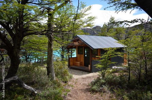 Azara Refuge hut at Perito Moreno national park, patagonia, Argentina