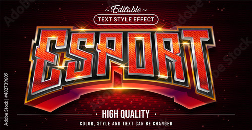 Editable text style effect - Stylish gaming e-sport text style theme.
