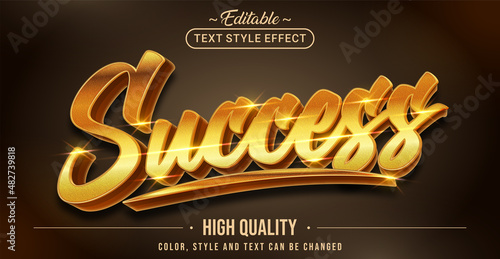 Editable text style effect - Golden Glitter text style theme.