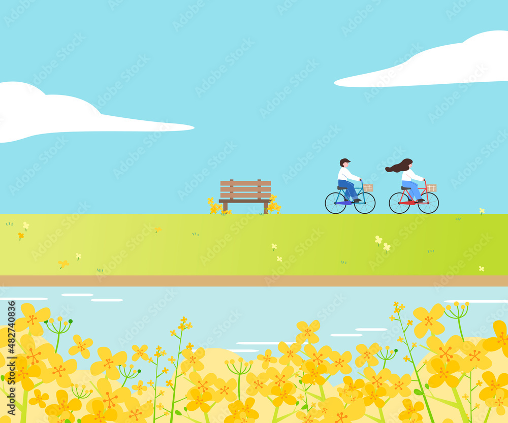 A collection of exciting spring scenery illustrations.
