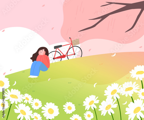 A collection of exciting spring scenery illustrations.
