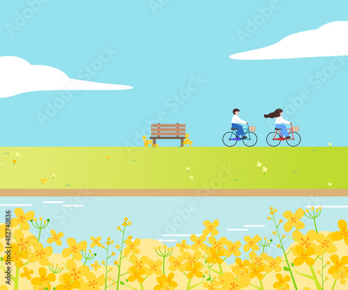 A collection of exciting spring scenery illustrations.
