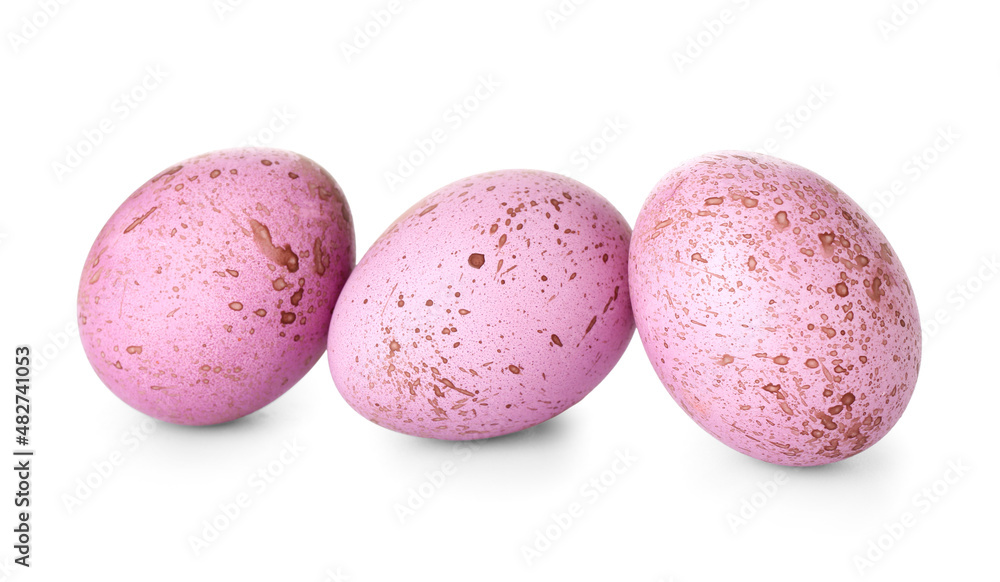 Beautiful Easter eggs isolated on white background Beautiful Easter eggs isolated on white background