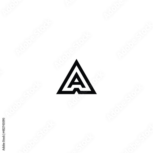 Free Download Letter A triangle logo design vector - GFXLoad