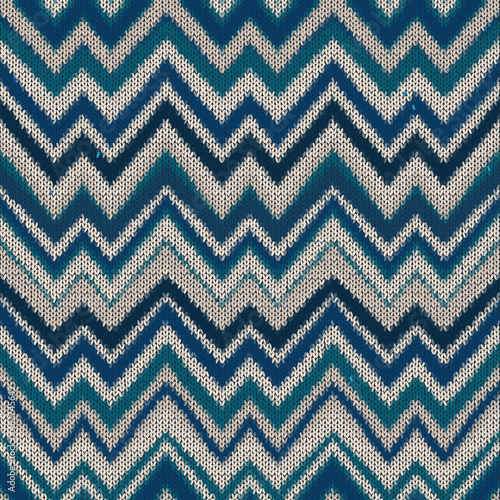 Ethnic zigzag pattern in retro colors, aztec style vector background
