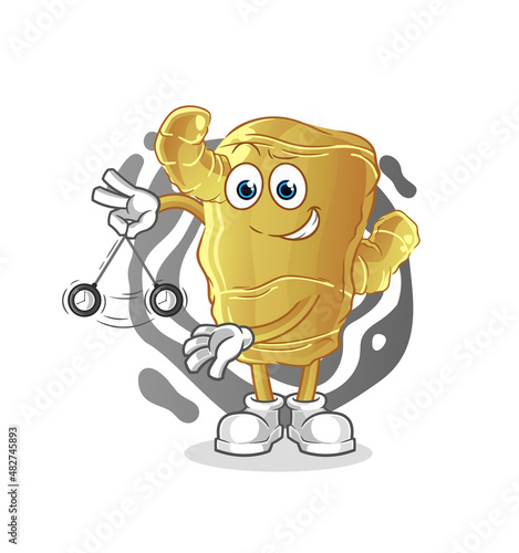 Ginger hypnotizing cartoon. cartoon mascot vector
