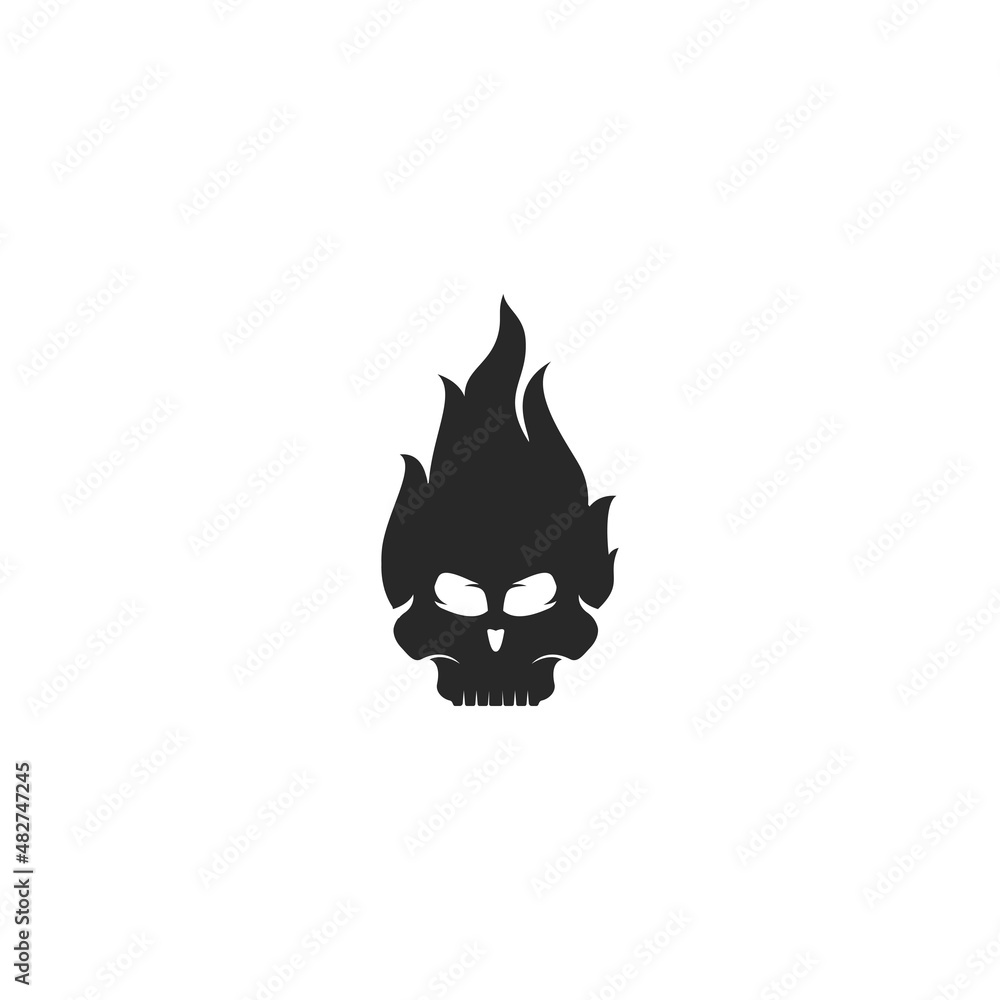 Naklejka premium set of skull logo vector icon template illustration