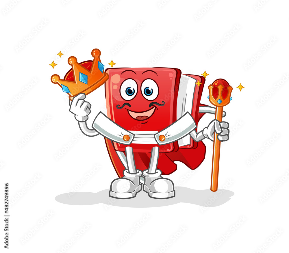 book king vector. cartoon character