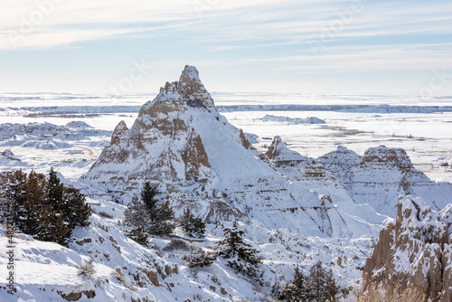 Wallpaper Mural Winter snow in Badlands National Park, South Dakota Torontodigital.ca