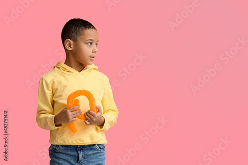 Little African-American boy...