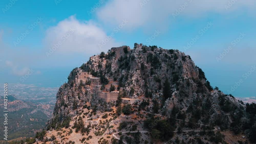 Aerial view of Buffavento Castle in North Cyprus Aerial view of Buffavento Castle in North Cyprus