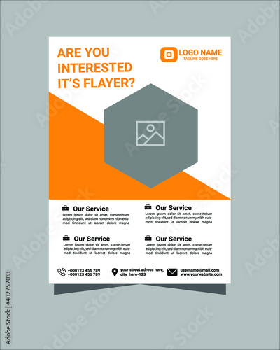 Flyer  Layout design template.Modern Business flyer. corporate flyer. illustration vector in A4 size