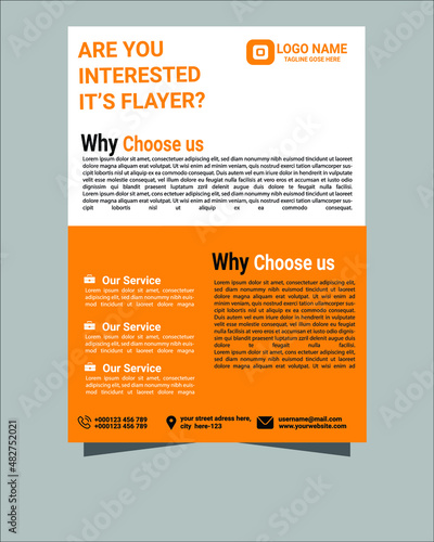 Flyer  Layout design template.Modern Business flyer. corporate flyer. illustration vector in A4 size