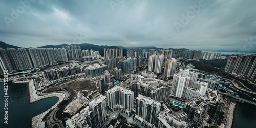 Canvas Print Panorama aerial view of Hong Kong City - Tseung Kwan O