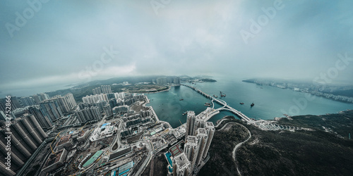 Photography Panorama aerial view of Hong Kong City - Tseung Kwan O