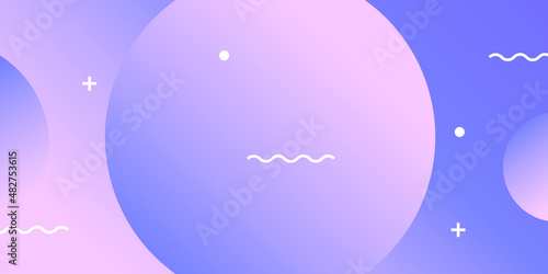 tidy abstract background with geometric and memphis pattern. background with the gradient of lavender for a trendy design element.