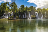 Amazing cascades of Kravica Waterfall in Bosnia and Herzegovina