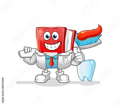 book dentist illustration. character vector