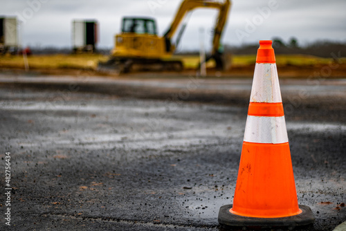 cones on the road