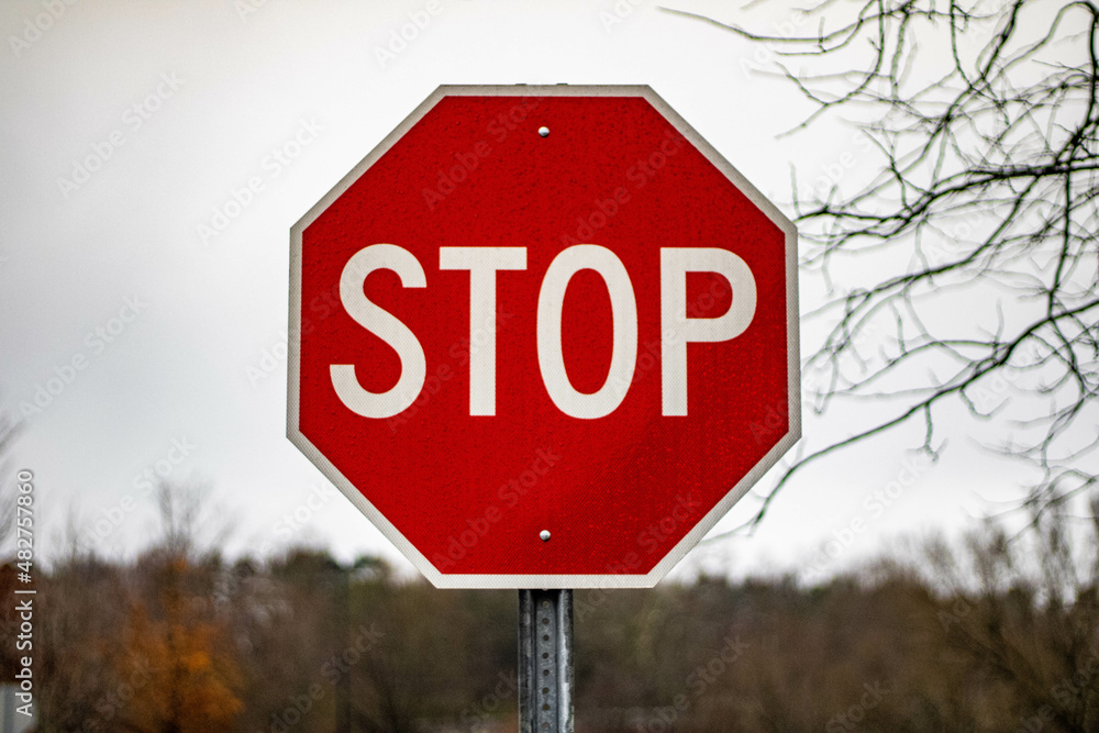 stop sign on the street