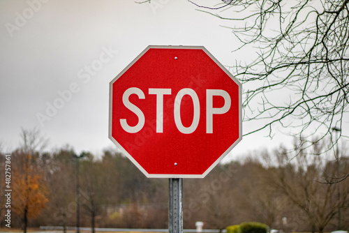 stop sign on the street