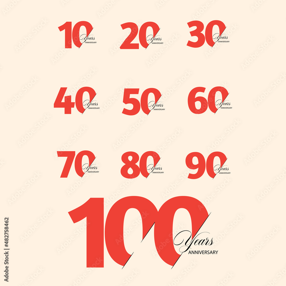 year anniversary set celebration vector illustration year anniversary set celebration vector illustration