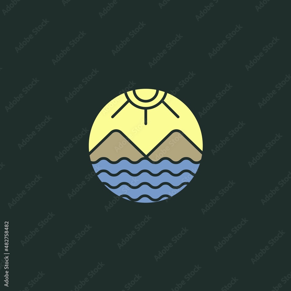 Obraz premium simple logo circle nature