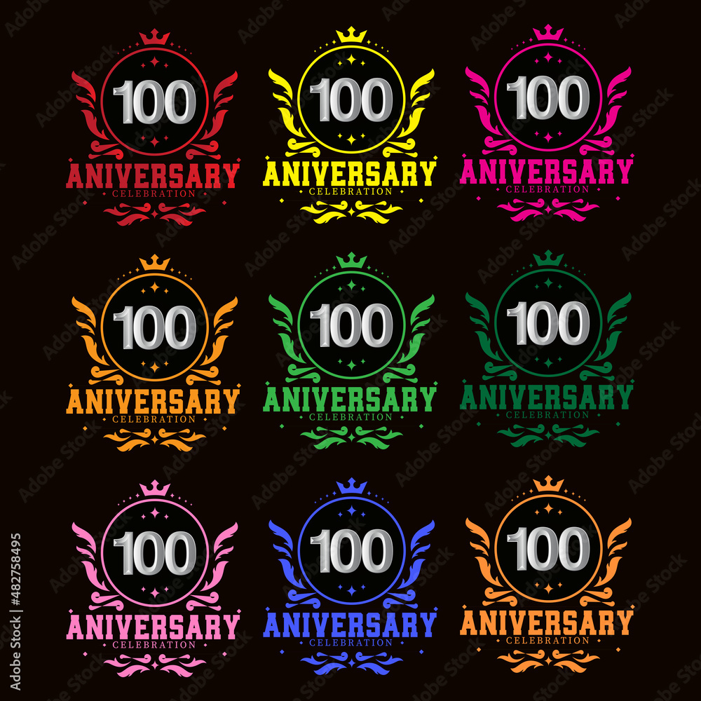 year anniversary set celebration vector illustration year anniversary set celebration vector illustration