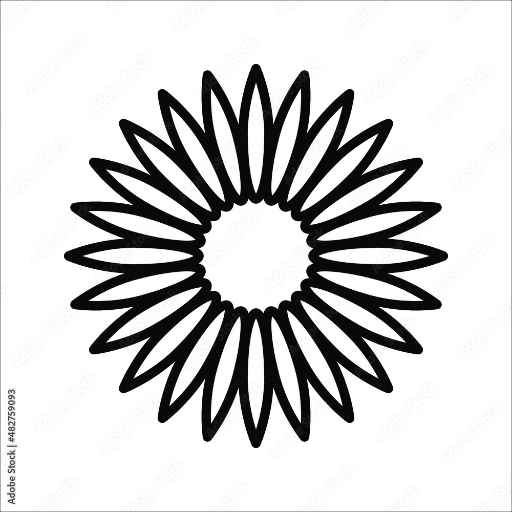 Sunflower Icon Symbol. Premium Quality In Trendy Style. vector illustration on white background Sunflower Icon Symbol. Premium Quality In Trendy Style. vector illustration on white background