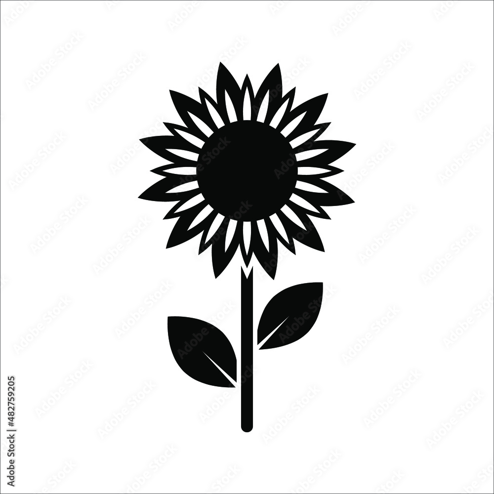 Sunflower Icon Symbol. Premium Quality In Trendy Style. vector illustration on white background Sunflower Icon Symbol. Premium Quality In Trendy Style. vector illustration on white background