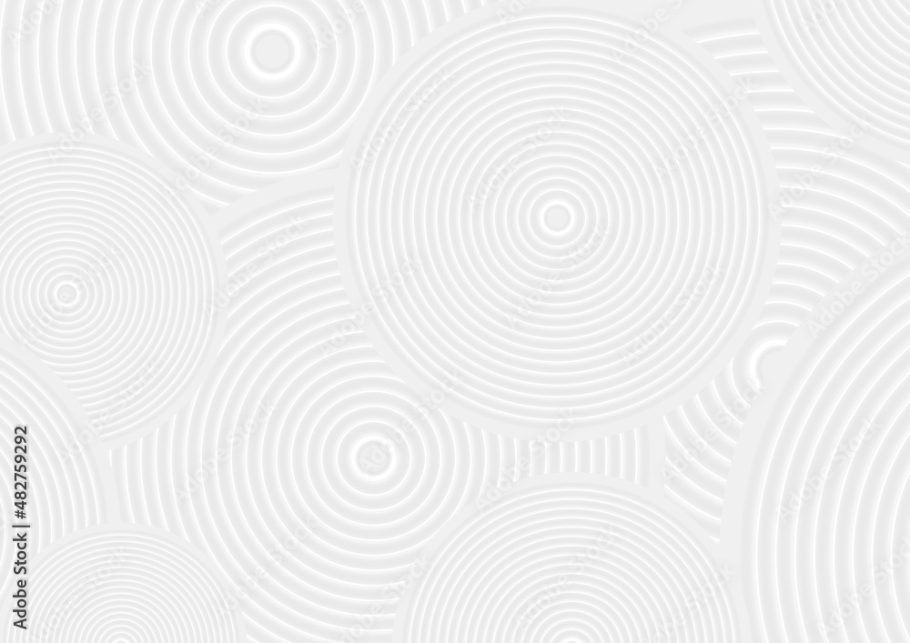 Grey white smooth circles abstract tech background. Vector design Grey white smooth circles abstract tech background. Vector design