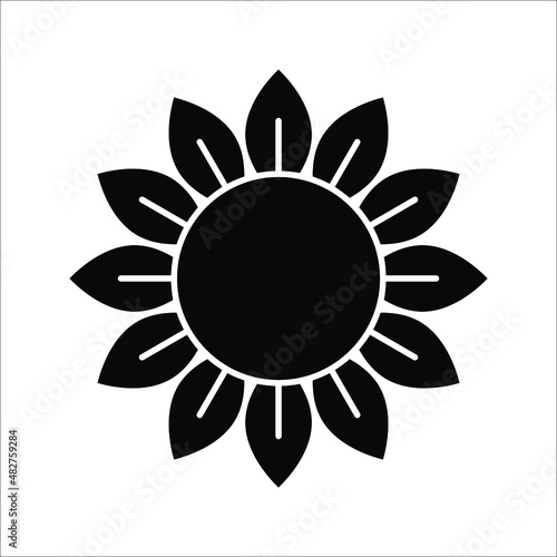 Sunflower Icon Symbol. Premium Quality In Trendy Style. vector illustration on white background