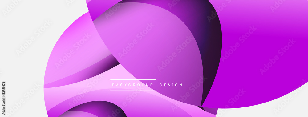 Creative geometric wallpaper. Minimal abstract background. Circle and wave composition vector illustration for wallpaper banner background or landing page Creative geometric wallpaper. Minimal abstract background. Circle and wave composition vector illustration for wallpaper banner background or landing page